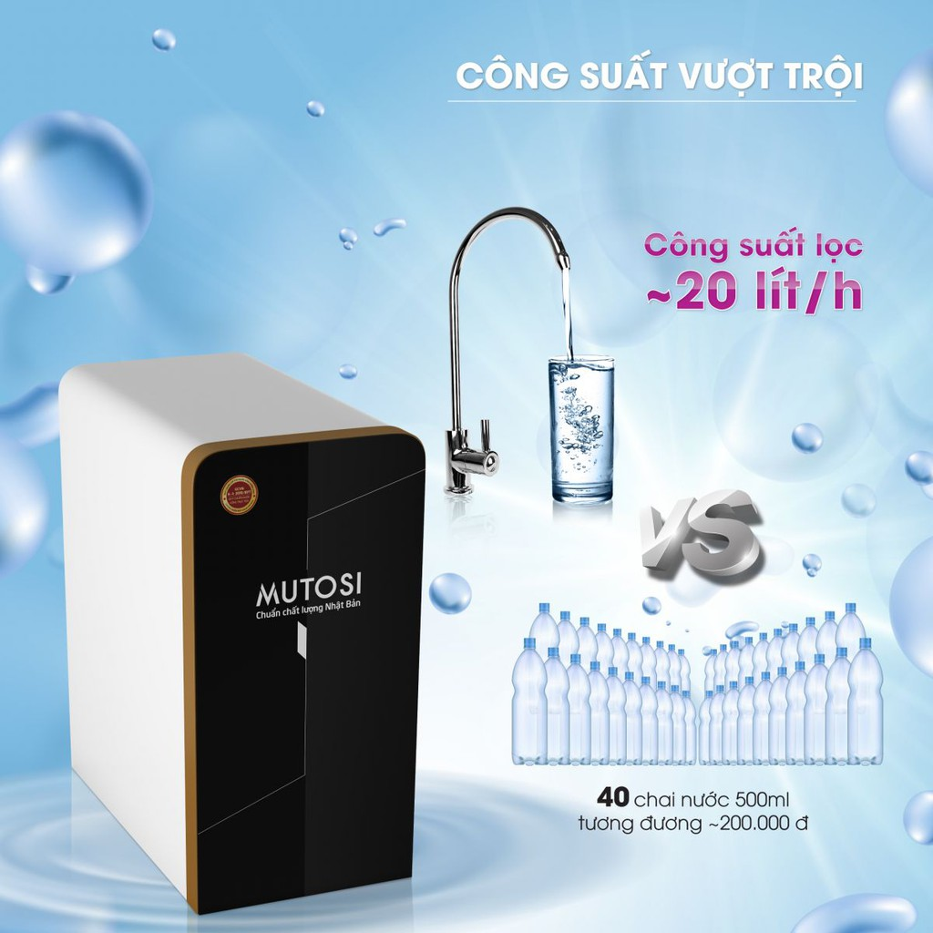 Máy lọc nước công suất lớn mang đến nguồn nước nhanh, liên tục, đáp ứng đa dạng nhu cầu sử dụng của các thành viên trong gia đình.